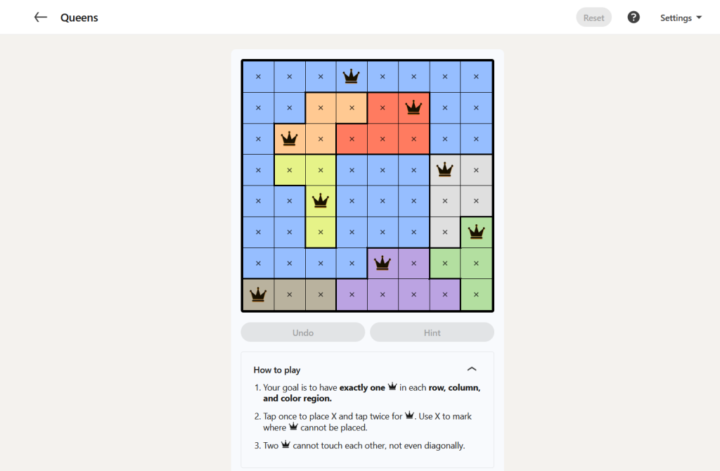A screenshot of today's LinkedIn Games.