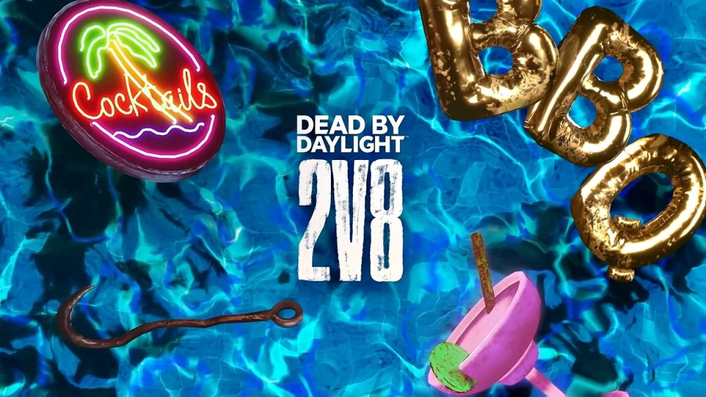 Promotional banner for the 2v8 modifier in Dead by Daylight Summer Screams 2026.