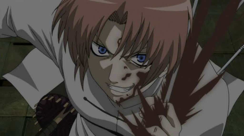 Kamui from the anime series Gintama. He is a high-ranking member of the Yato Tribe and a major antagonist within the series.