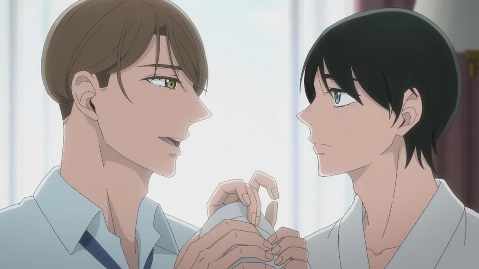 Kurosawa and Adachi from the anime Cherry Magic!