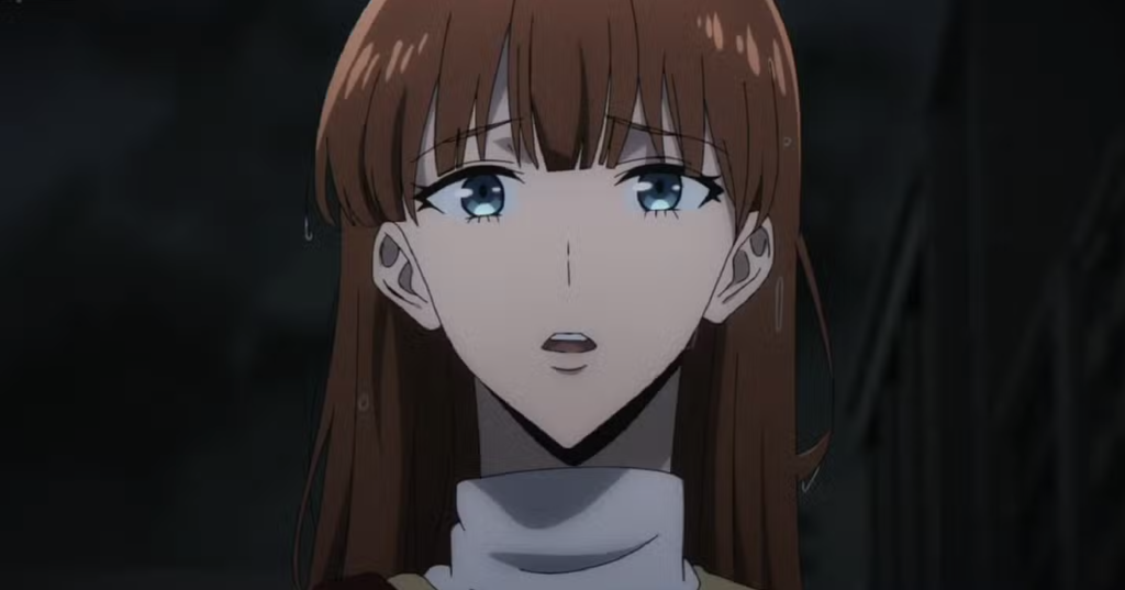 This image features Lee Joohee from the anime series Solo Leveling. She is a B-Rank healer and one of the
