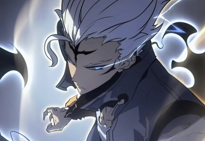  Ragnarok. The character depicted is Sung Suho, the son of the original series protagonist, Sung Jinwoo. Suho is shown using abilities related to his legacy as the Shadow Monarch's heir.