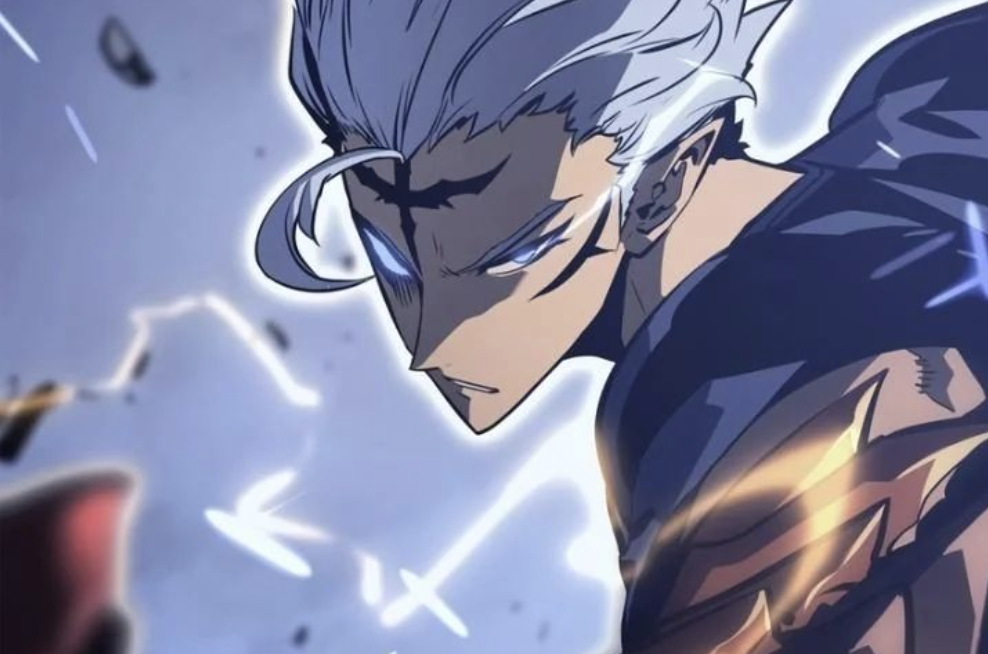  Ragnarok. The character depicted is Sung Suho, the son of the original series protagonist, Sung Jinwoo. Suho is shown using abilities related to his legacy as the Shadow Monarch's heir.