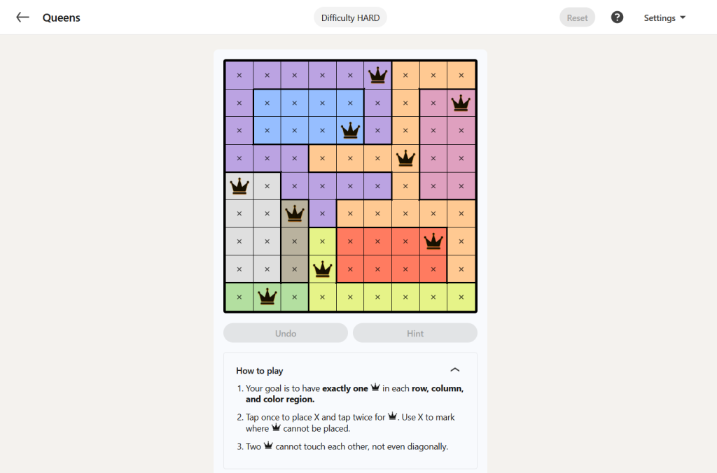 A screenshot of today's LinkedIn Games.