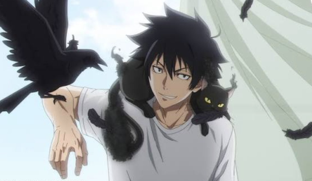 Jiro Azuma and black cat mononoke, Rago from the supernatural action anime series Black Torch.