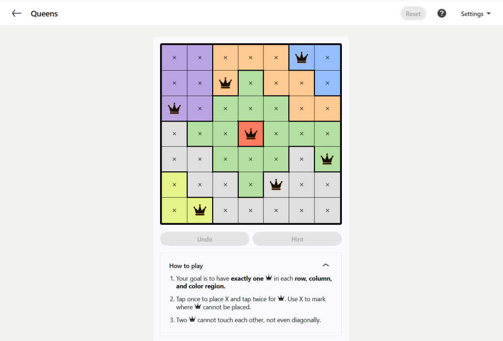 A screenshot of today's LinkedIn Games.