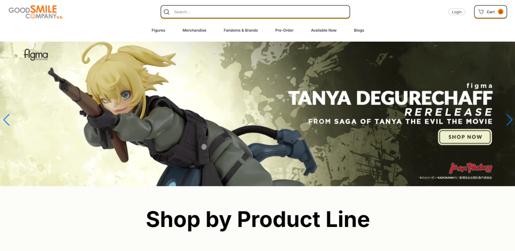 a still from the good smile company US homepage