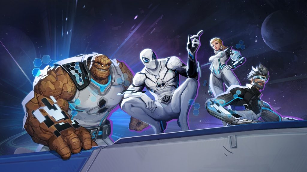 Marvel Rivals in-game screenshot showcasing the Spider-Man Future Foundation skin.