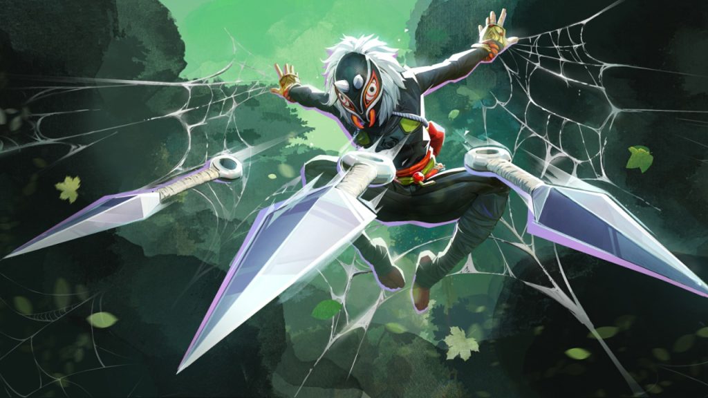 Marvel Rivals in-game screenshot showcasing the Spider-Man Spider-Oni skin.