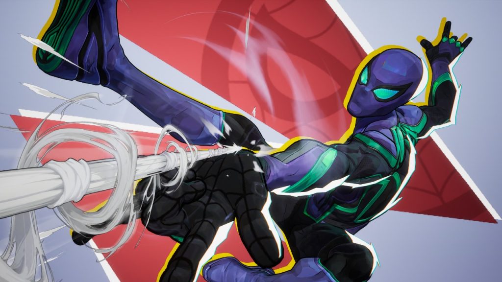 Marvel Rivals in-game screenshot showcasing the Spider-Man Chasm skin.