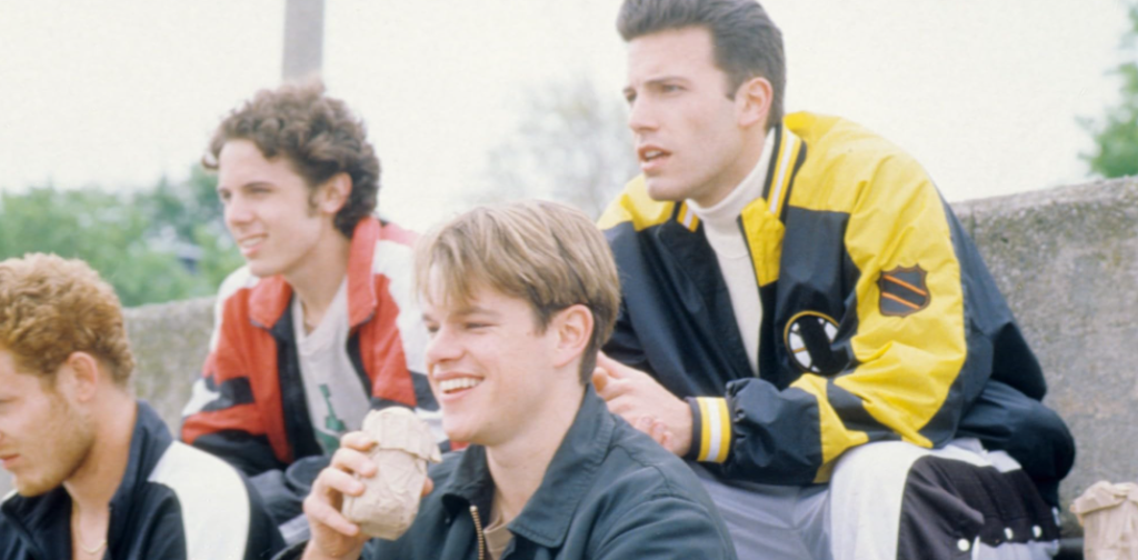 Ben Affleck, Matt Damon, Casey Affleck, and Cole Hauser in Will Hunting (1997)