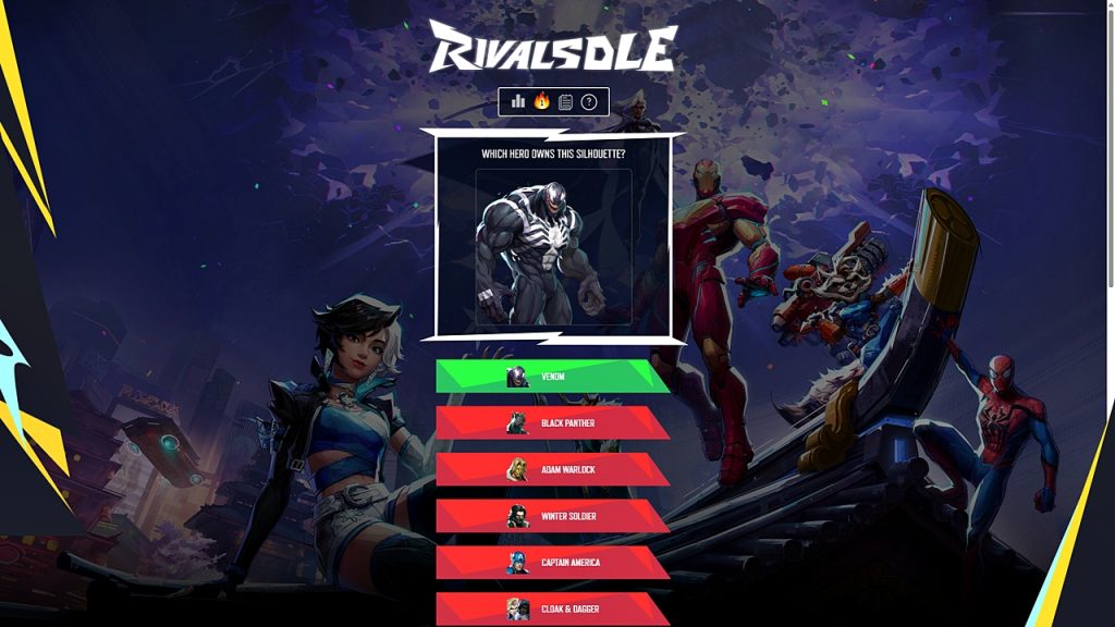 A screenshot of the Rivalsdle Silhouette answer for August 4, 2026.