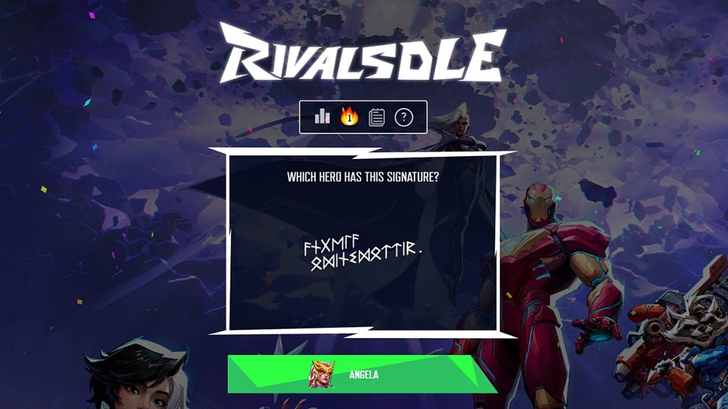 A screenshot of the Rivalsdle Signature answer for August 4, 2026.