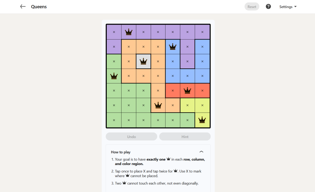 A screenshot of today's LinkedIn Games.