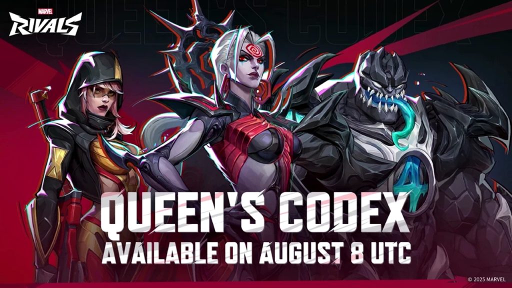 Queen's Codex Event Pass artwork from Marvel Rivals Season 3.5.