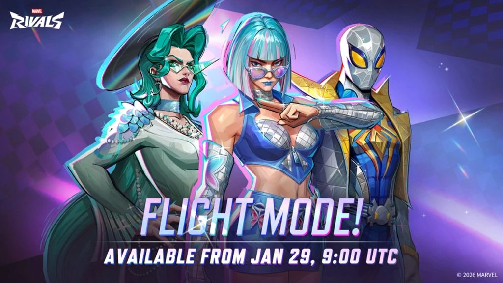 Marvel Rivals FLIGHT MODE! World Tour Merch Event Pass artwork.