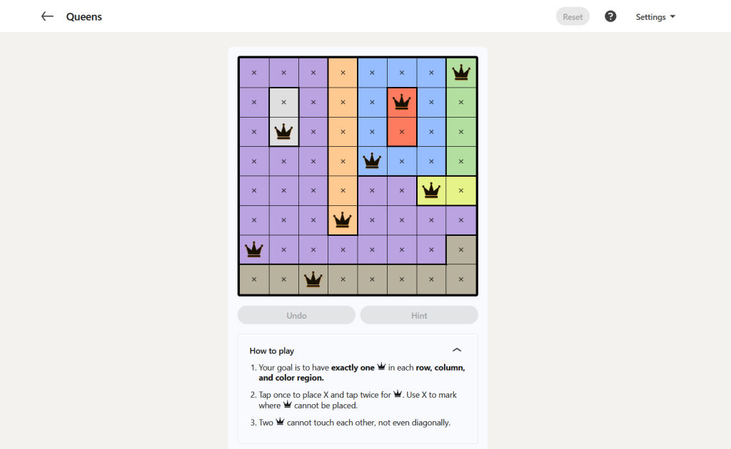 A screenshot of today's LinkedIn Games.
