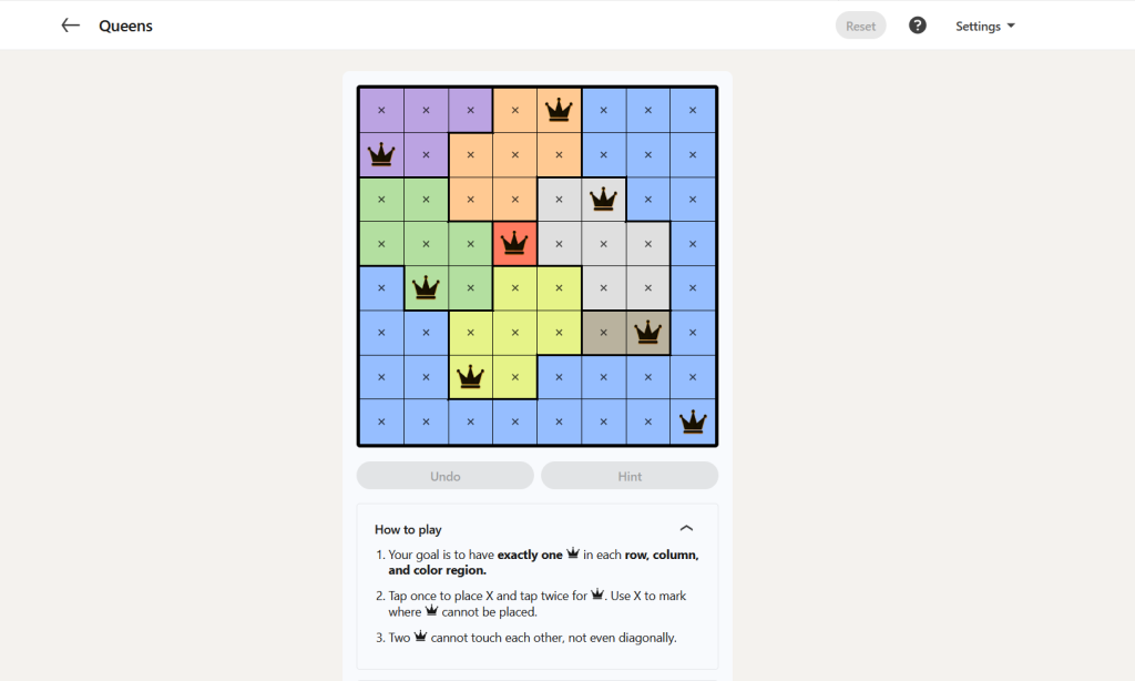 A screenshot of today's LinkedIn Games.