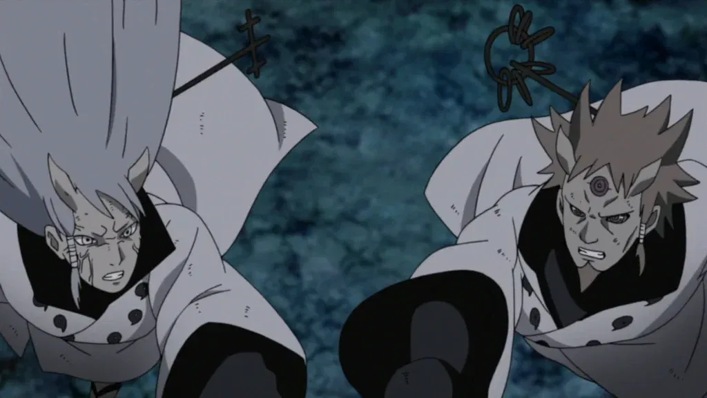 Hagoromo and Hamura preparing to seal Kaguya Ōtsutsuki. 
