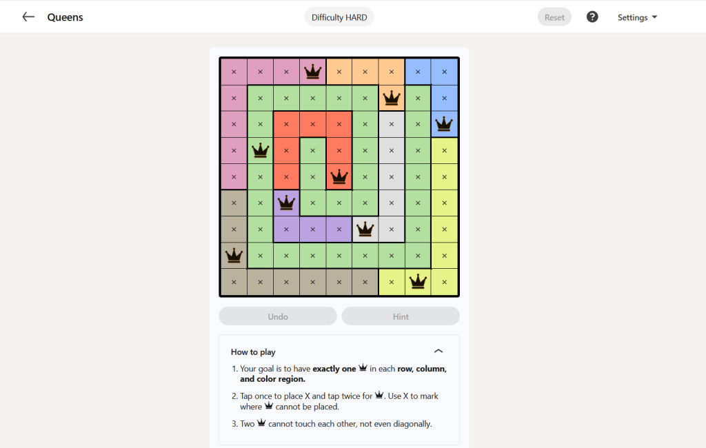 A screenshot of today's LinkedIn Games.