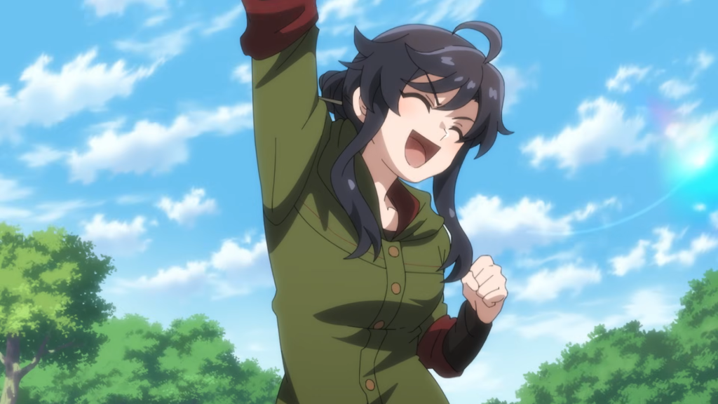 Rin is celebrating while exploring the fantasy landscape