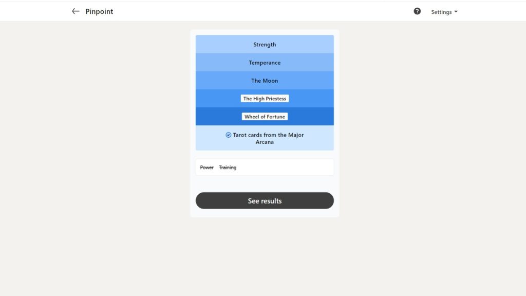 A screenshot of the LinkedIn Games Pinpoint puzzle solution today.