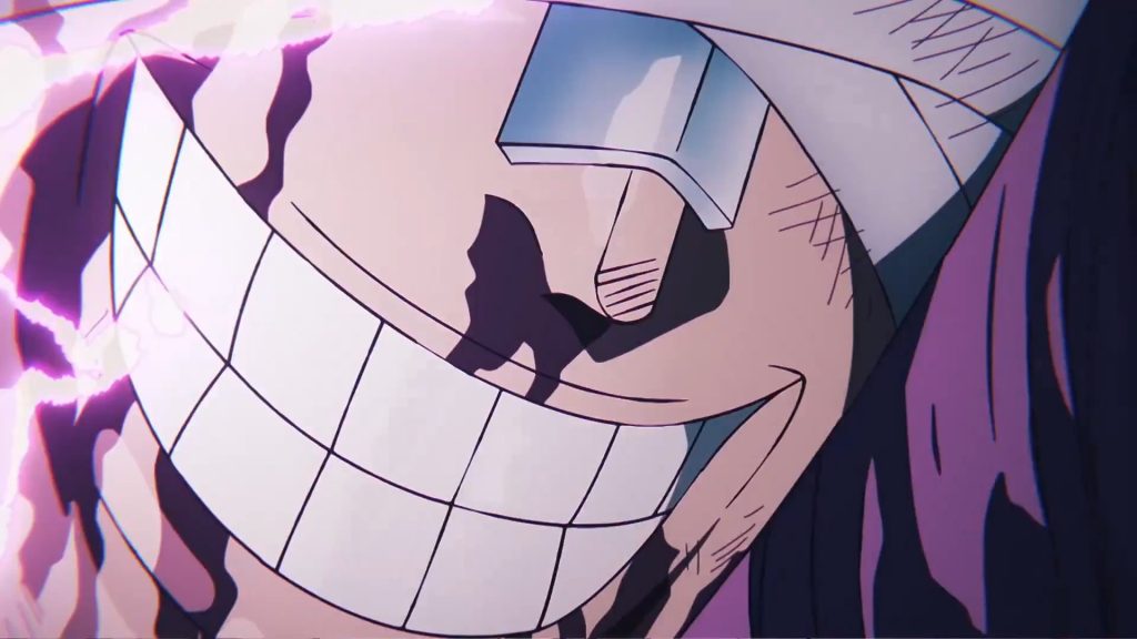 Loki smilling from One Piece Episode 1173. 