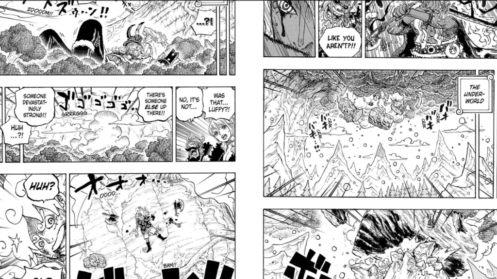 Gaban lost his left hand while confronting Imu in One Piece Chapter 1190. 