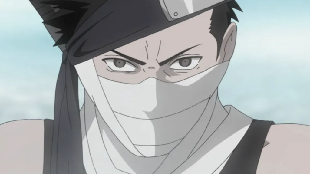 Zabuza Momochi appears in this image, known as the "Demon of the Hidden Mist" from the anime and manga series Naruto.