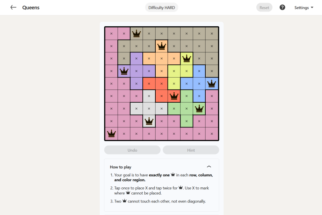 A screenshot of the daily LinkedIn Games.