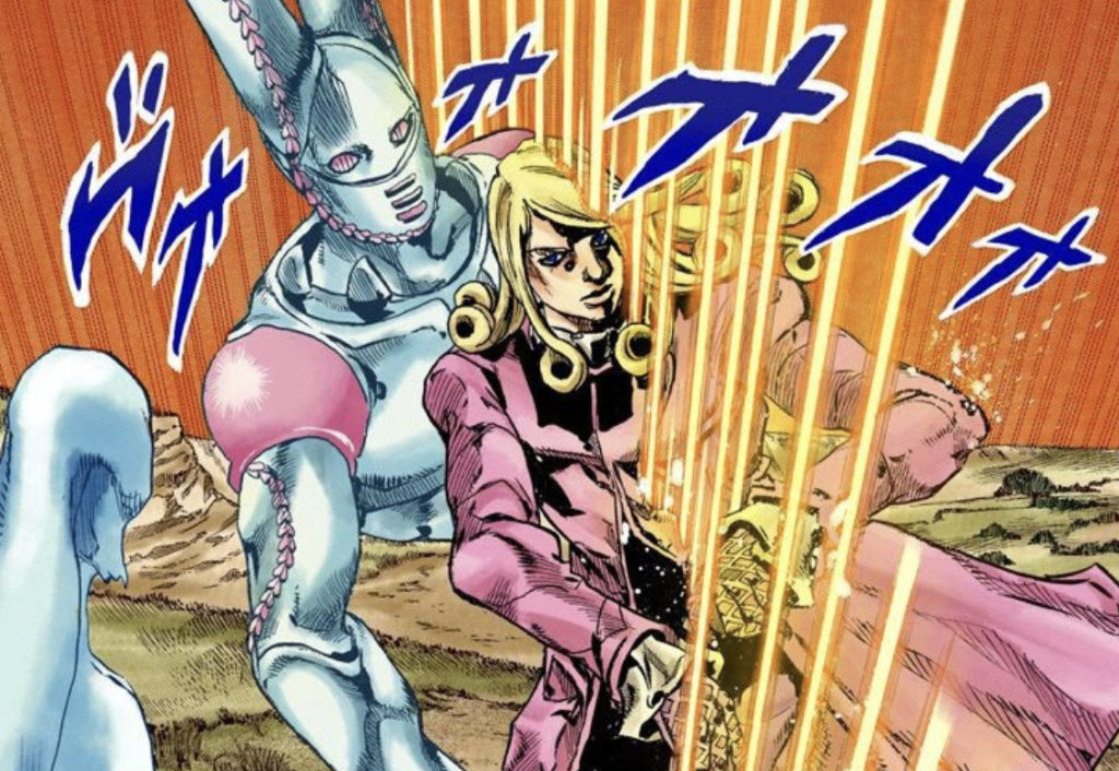 D4C - Love Train is the ultimate evolved form of Funny Valentine's Stand from Part 7 of JoJo's Bizarre Adventure, Steel Ball Run.
