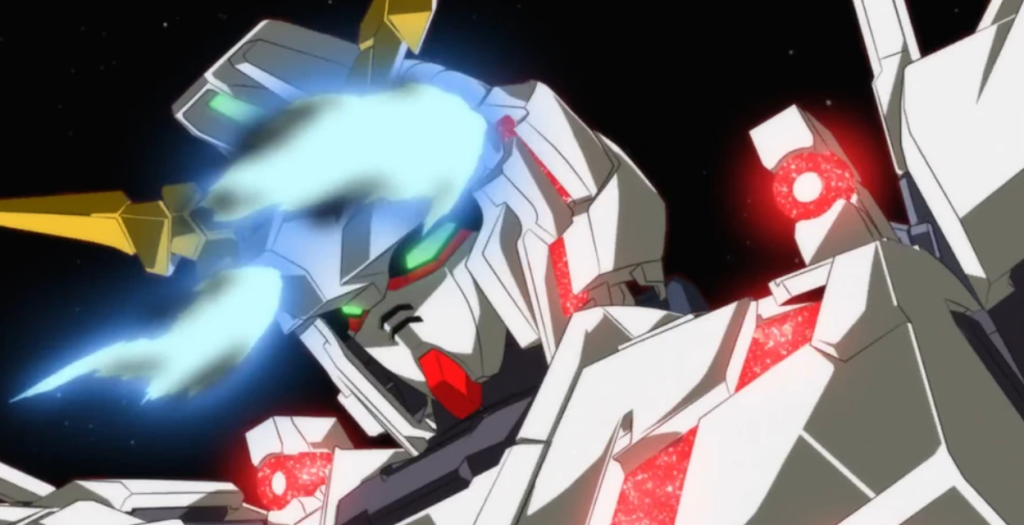Unicorn Gundam in Destroy Mode from Mobile Suit Gundam Unicorn.