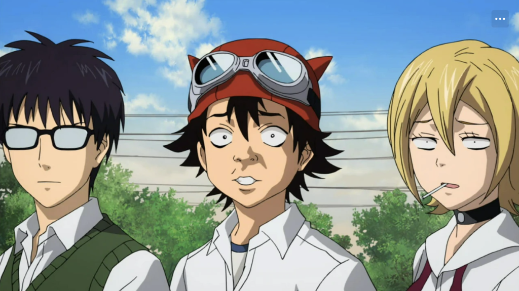 The Most Underrated Comedy Anime of Each Year From the 2010s, Ranked 15 The main characters from the comedy anime series SKET Dance are featured in this scene, displaying their trademark exaggerated comedic expressions.