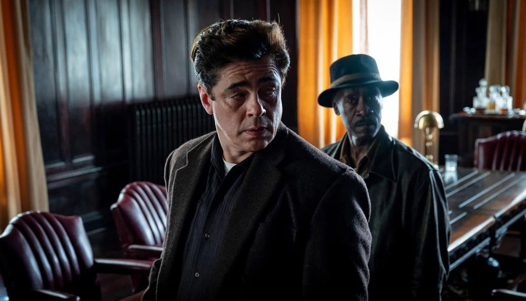 Benicio Del Toro and Don Cheadle in No Sudden Move, where matt damon was also featured