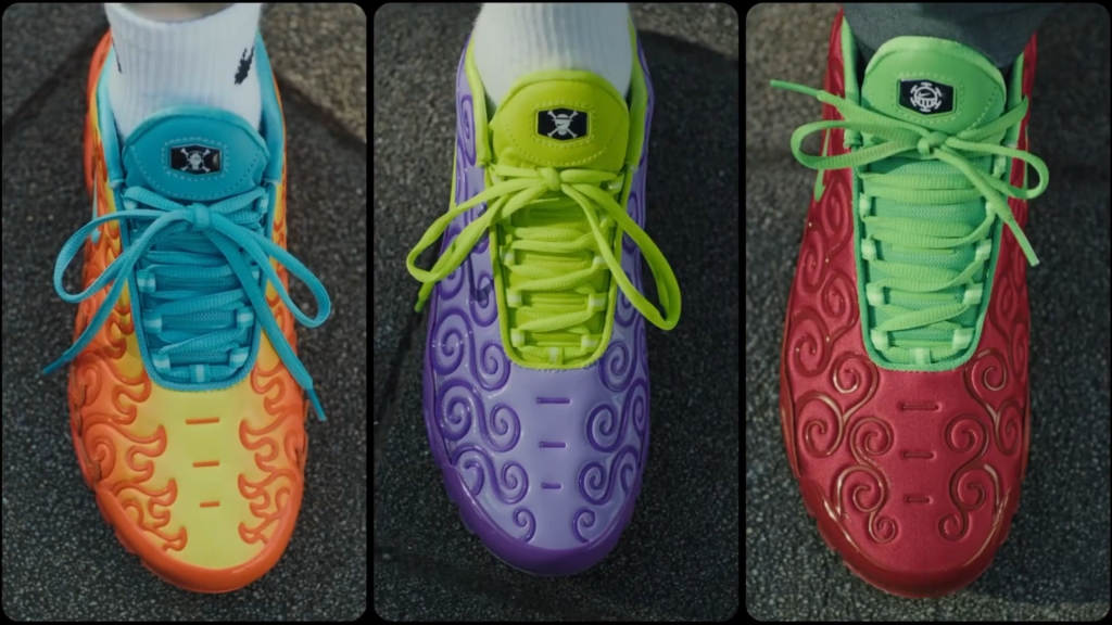 Gomu Gomu no Mi, Mera Mera no Mi, and Ope Ope no Mi Shoes by Nike