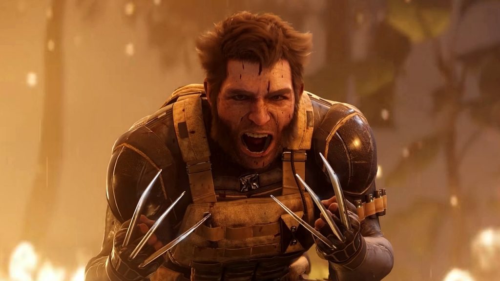 A gameplay screenshot of Wolverine wearing the Team X Tactical suit in Marvel's Wolverine.