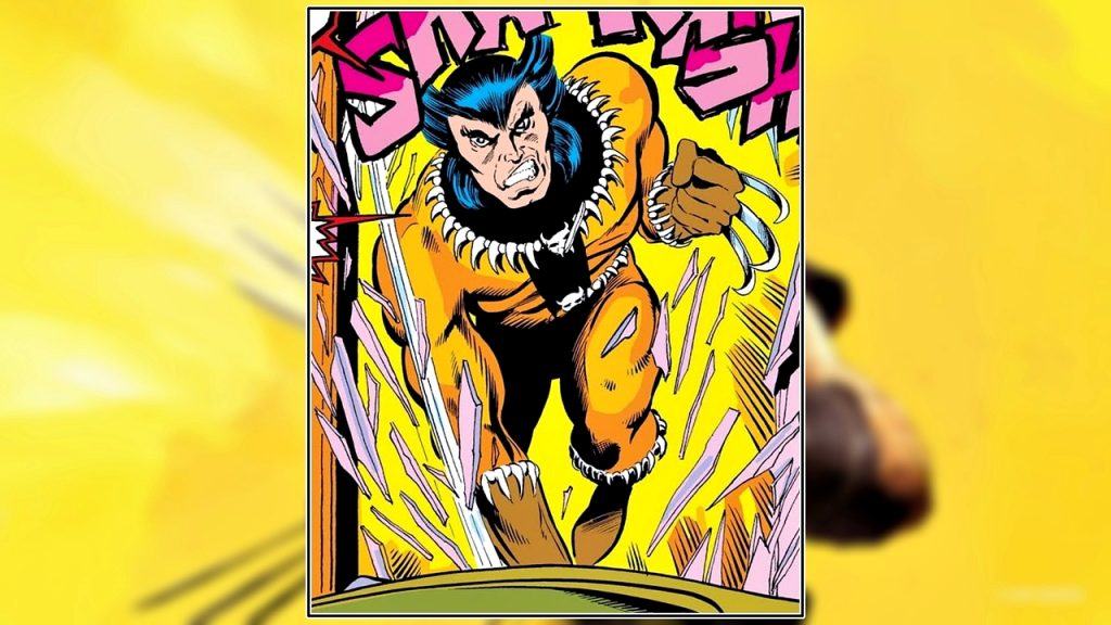 A Marvel Comics cover art featuring Wolverine wearing his distinctive Fang outfit.