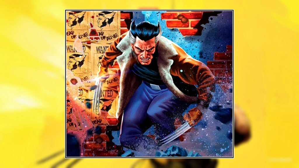 A Marvel Comics art showing Wolverine in his Days of Future Past outfit.