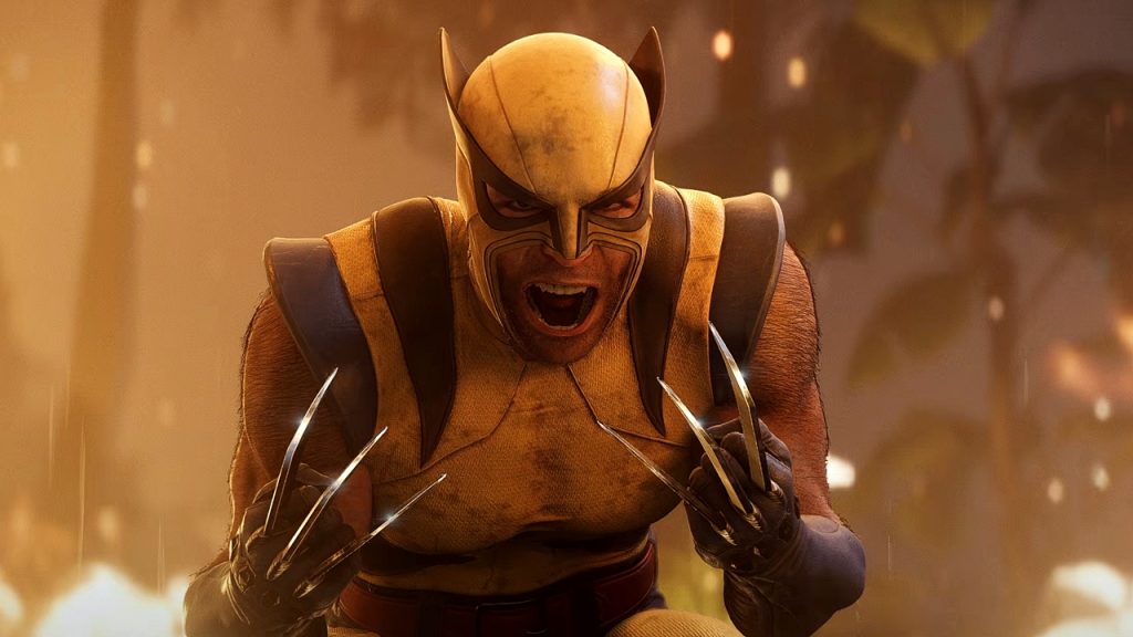 A gameplay screenshot of Wolverine wearing the Incredible Wolverine suit from the Deluxe Edition of Marvel's Wolverine.
