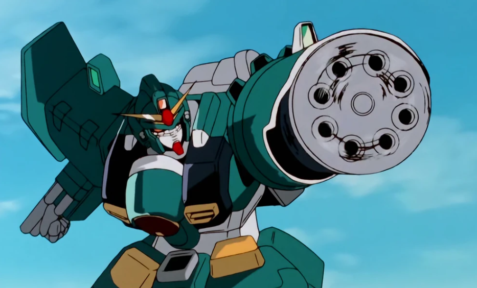 Gundam Leopard from the 1996 anime series After War Gundam X.