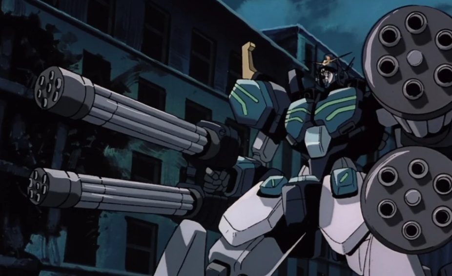 Gundam Heavyarms from the anime series New Mobile Report Gundam Wing.