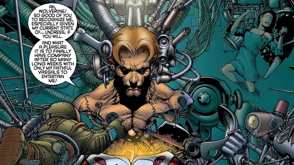 Marvel Comics cover art featuring the cyborg villain Donald Pierce.
