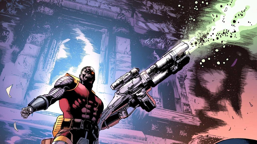 Marvel Comics cover art featuring villain Deathlok.