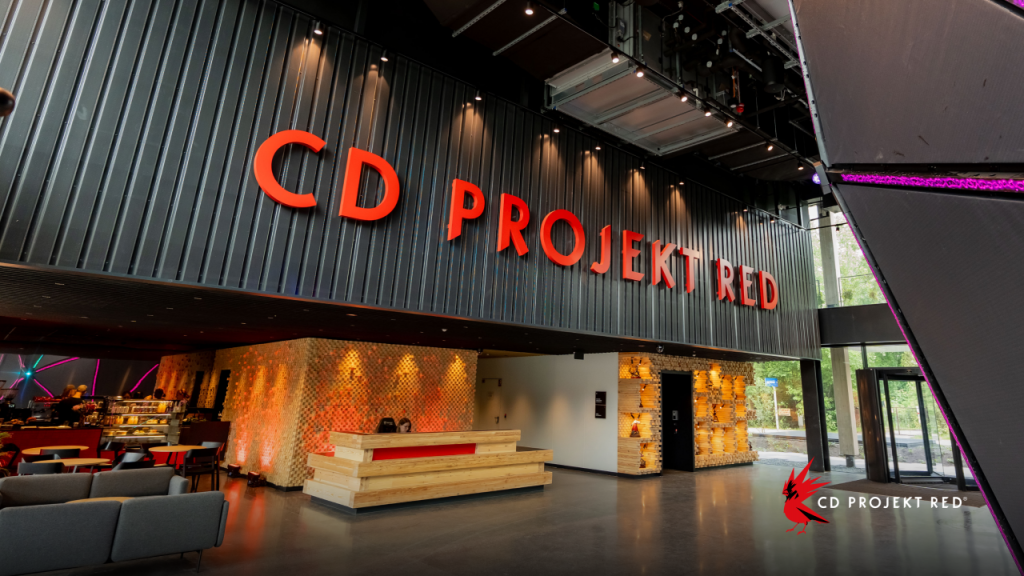 An image showing the interior of the headquarters of video game company CD Projekt RED. 