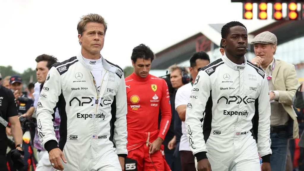 Brad Pitt and Damson Idris in F1