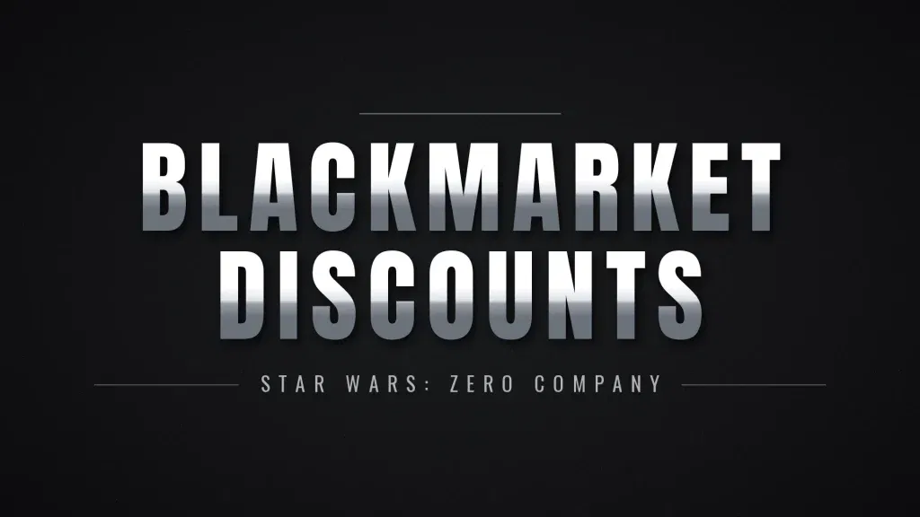 Blackmarket Discounts mod for Star Wars Zero Company