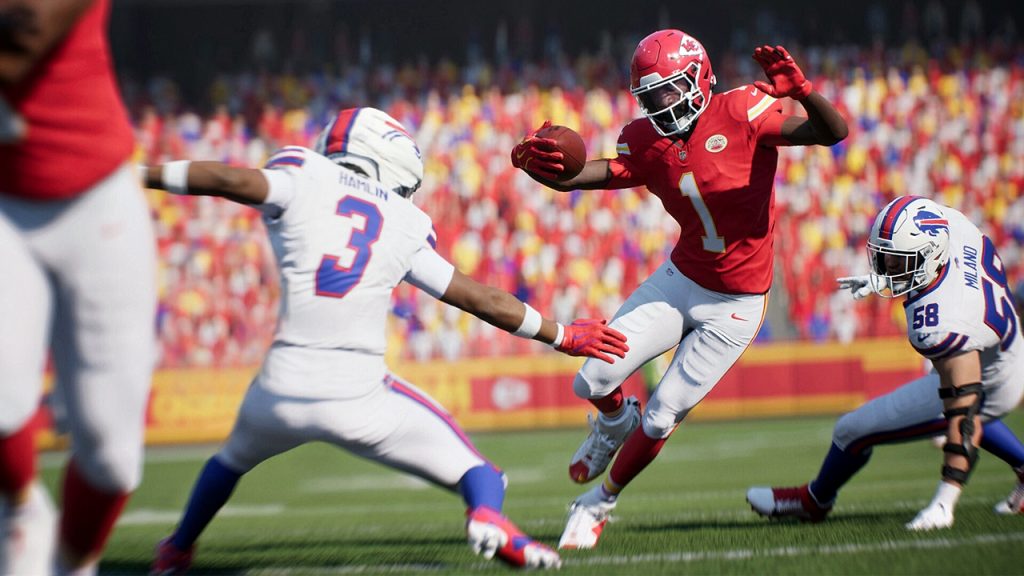 EA Sports Madden NFL 26 gameplay from the PS Plus Game Catalog.
