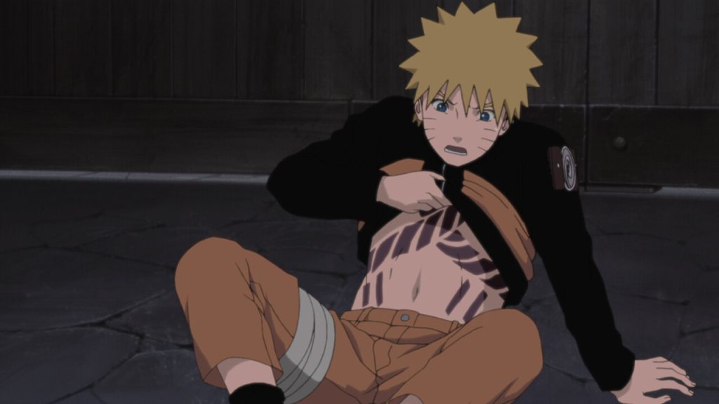 Naruto is falsely accused of attempting to assassinate the Raikage and is sent to Hozuki Castle, an inescapable penal facility known as the Blood Prison. 