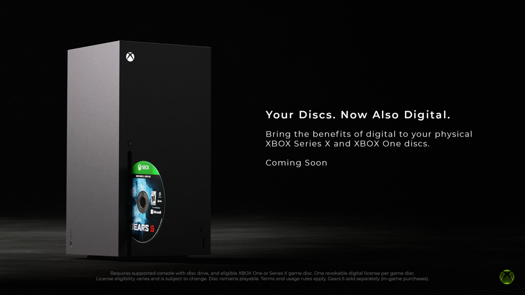 Official XBOX advertisement promoting the console platform's new Disc to Digital feature.