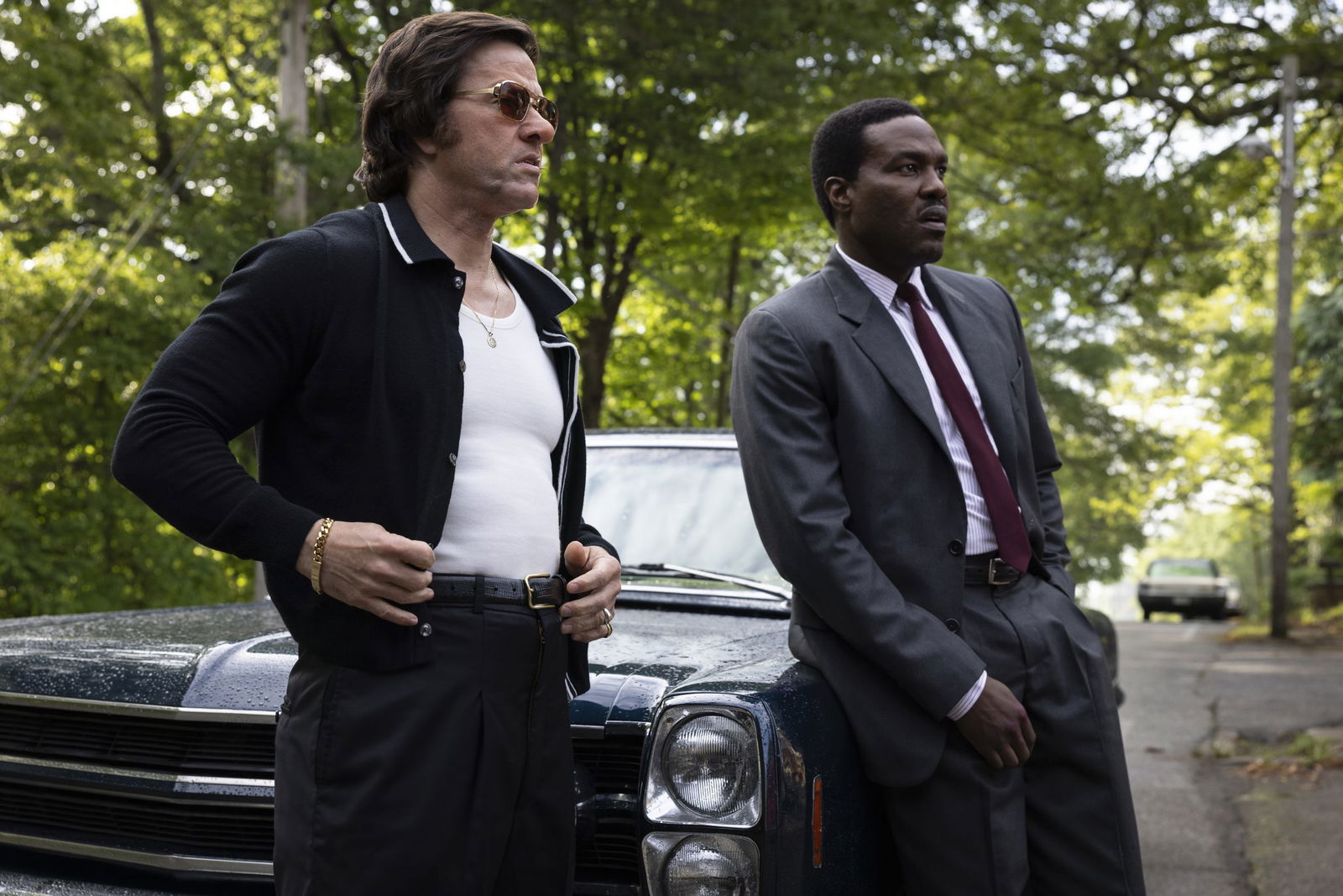 Mark Wahlberg, left, and Yahya Abdul-Mateen II star in Paramount Pictures' "BY ANY MEANS."